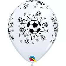 Balão Bolas De Futebol 11 Polegadas 28cm Qualatex 6 Unidades