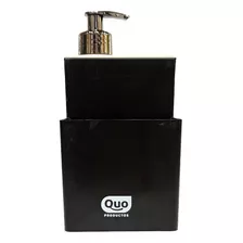 Dispenser Para Jabon Liquido Quo 13x8 Cm Plastico Color Negro