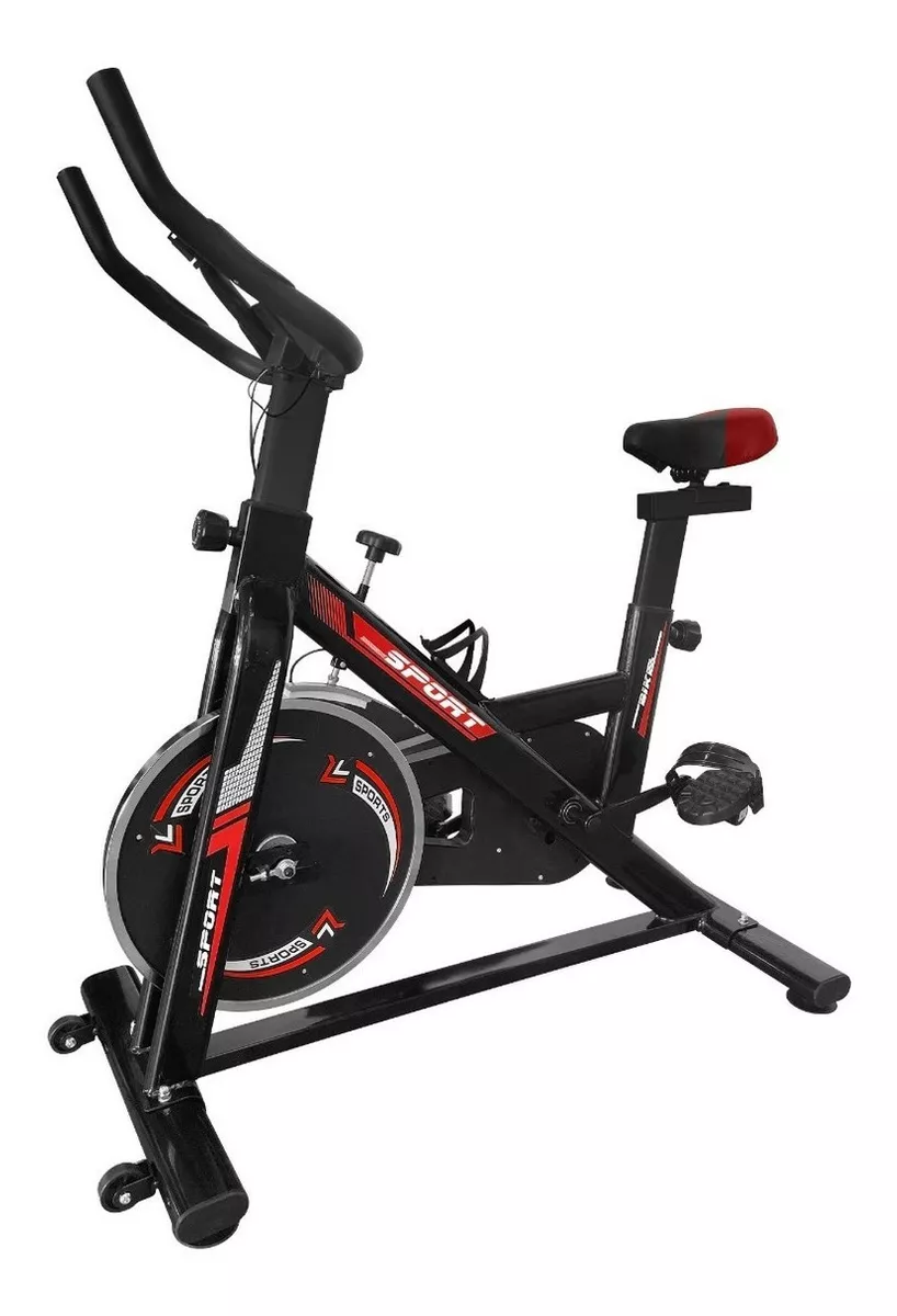 Bicicleta Fija Treppe Sports Yg01020 Para Spinning Negra Y Roja