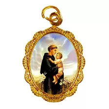 100 Medalhinhas De Santo Antonio - Mod. 05 Dourado