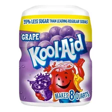 Kool Aid Grape Polvo Para Preparar Bebida Sabor Uva 538 G 