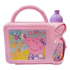 Lunchera Infantil De Peppa Pig Con Botella 