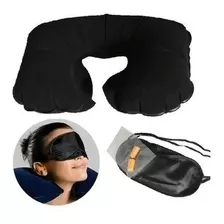 Kit De Viaje Con Almohada Para El Cuello Antifaz Para Dormir