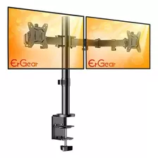 Soporte Doble 2 Monitores Pantalla Dual Roscas De Seguridad