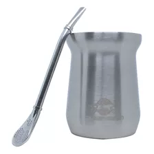 Cuia Chimarrão Select 230ml Em Aço Inox À Prova De Ferrugem Cor Prata