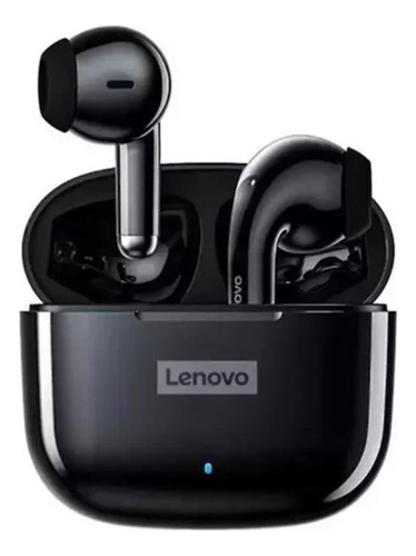 Auriculares In-ear Gamer Inalámbricos Lenovo Livepods Lp40 Negro Con Luz Led