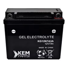 Bateria De Moto Kem Parts Gel 12n7a-3a Medida 149x60x130mm