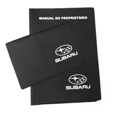 Capa Porta Manual Proprietario Carro Subaru + Carteira Doc