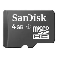 Cartão De Memória Sandisk Sdsdqm-004g-b35a Com Adaptador Sd 4gb