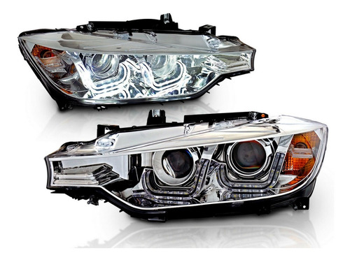 Faros Bmw F30 2012 Al 2015 Serie 3 Ojo De Angel  320 328 Foto 4