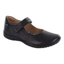 Zapato Coqueta Escolar Niña/jovencita 38700-a Piel Negro