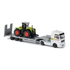 Caminhão Prancha Man Tga Xxl C/ Trator Claas 1:87 Majorette