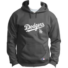 Sudadera Dodgers Los Angeles Mlb Beisbol Gris / Blanco