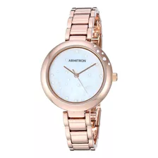 Reloj Armitron De Pulsera En Tono Dorado Rosa Con Cristales