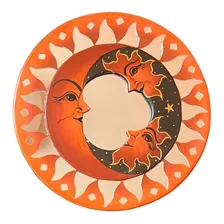 Espejo Colgante De Luna Y Sol + Mosaico A Mano, 20cm Hogar