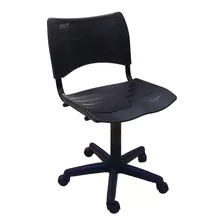Cadeira Iso Escritório Giratória Sem Regulagem Altura Preta Cor Preto Material Do Estofamento Plástico