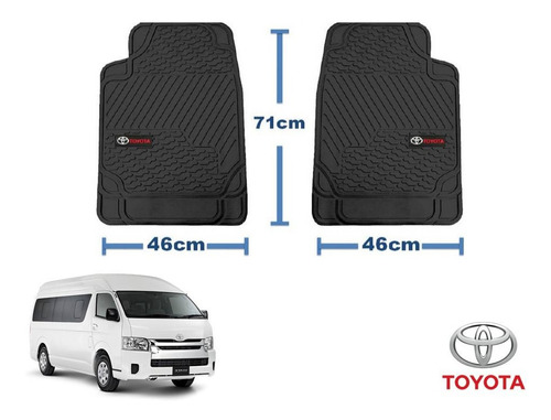 Tapetes 2pz Big Truck Logo Toyota Hiace 2014 A 2019 2020 Foto 2