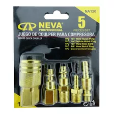 Kit Jgo Accesorio Acoples Rapido P/ Compresor 5pcs Na120