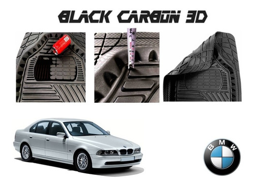 Tapetes Premium Black Carbon 3d Bmw 530i 1996 A 2003 Foto 4