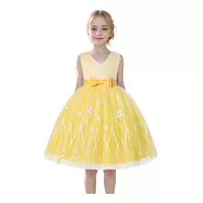 Vestido Elegante Sin Manga Para Niña