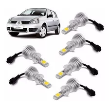 Kit Super Led Clio 2004 2005 2006 2007 Farol E Milha 6000k