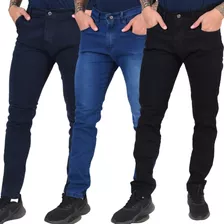 Kit C/3 Calça Jeans Masculina Skyni C/lycra Promoção Premium