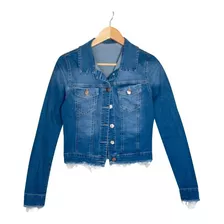 Campera Jean Elastizada Roturas Jean Azul Talles Xs S Al Xxl