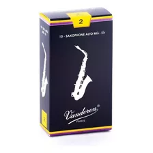 Palheta Vandoren Sax Alto Nº 2 Tradicional Caixa Com 10 Novo