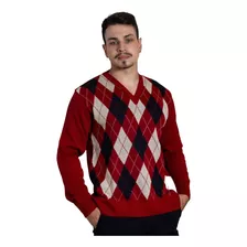 Suéter Blusão Masculino Lã Básico Decote V Trico Ótima Quali