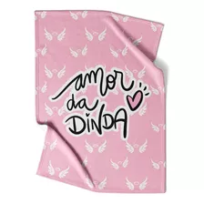 Manta Personalizada Amor Da Dinda 150x100 Madrinha Cobertor