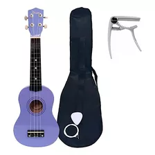 Ukelele Soprano Dy Light Acústico Colores + Funda Cuerda Pua