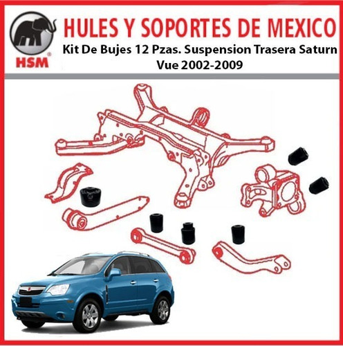 Kit De Bujes 12 Pzas Suspensin Trasera Saturn Vue 2004 Foto 4