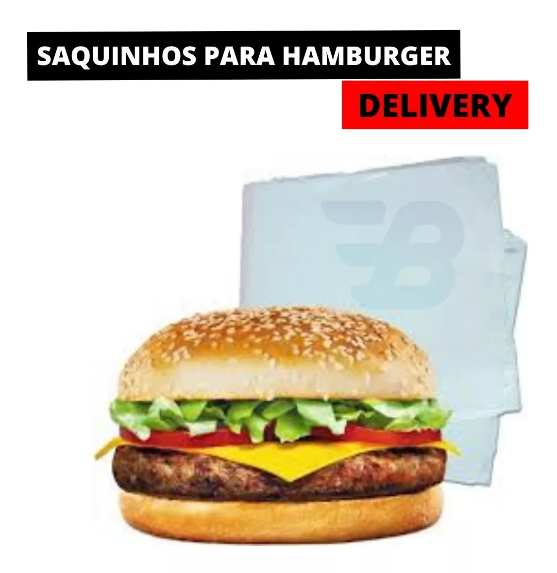 Saco Embalagem Leitosa P/delivery Hambúrguer 500und