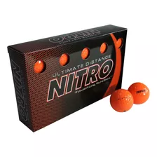 Pelotas Bolas De Golf Nitro Ultimate Distance 15 Uni Naranja