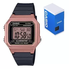  Reloj Casio Clasico Retro Vintage W217 Rosa Sumergible Led