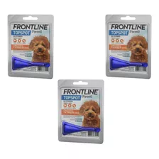 Kit Combo C/ 03 Unid Frontline Topspot Cães 1 A 10 Kg