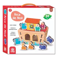 Conjunto De Blocos Madeira Arca De Noe 3d Nig Brinquedos