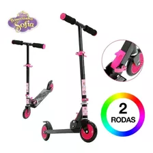 Patinete Princesinha Sofia Rosa E Preto Para Meninas Cor Azul