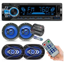 Kit Falante Hurricane 6 + 6x9 280w Módulo + Radio Bluetooth