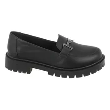 Sapato Mocassim Tratorado Feminino Corrente Flatform Casual