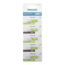 Pilas Recargables Aaa Philco 1200mah Tira 5 Unidades