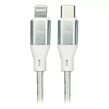 Cable Tipo C A Lightning Mfi Microlab 1m Reforzado Blanco