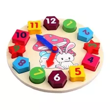 Reloj De Madera Encaje Montessori Artidix 
