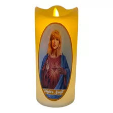 Veladora De Taylor Swift Con Luz Led Amarilla Tipo Cirio Lz.