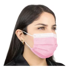 30 Mascarillas Cubrebocas De 4 Capas Transpirable Calidad Color Rosa Chicle