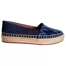 Espadrille Feminino Flatform Bordado Brilho Corda Sapatilha