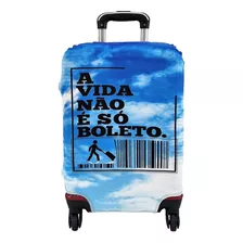 Capa Para Mala Viagem De Bordo A Vida Nao E Boleto - Tam. P