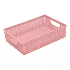 Cestinha Organizadora Multiuso A5 2 Litros Rose 3272 Jaguar Cor Rosa