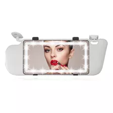 Espejo De Maquillaje De Visera De Coche Con 3 Modos Luz Led0