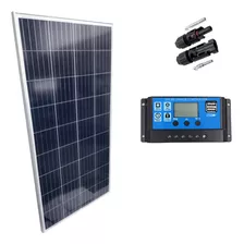 Kit Placa Solar 150w Controlador 10a Lcd